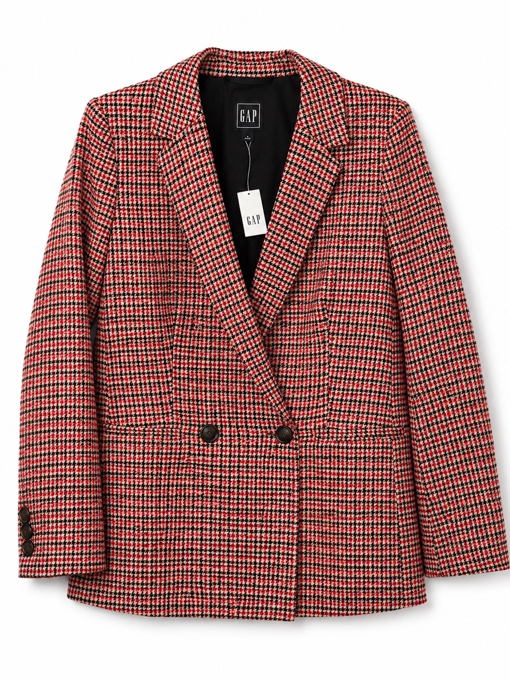 GAP NWT Plaid women’s blazer. Wool blend